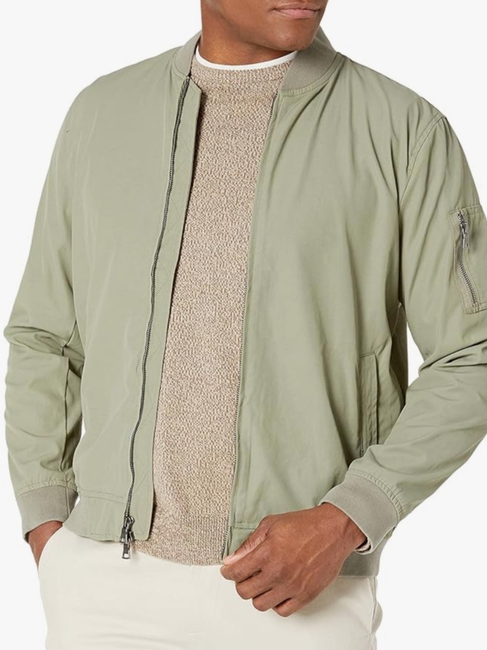 AG Adriano Goldschmied Green Chase Bomber Long Sleeve Bomber Jacket Men’s Sz L